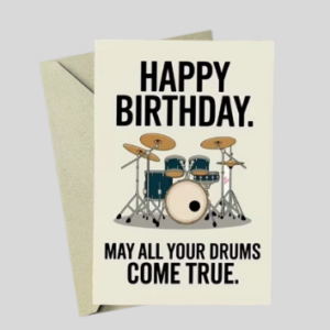 Verjaardagskaart drummer #5