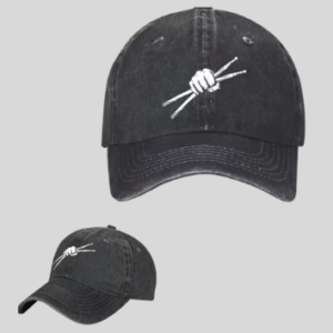 Baseball cap Drums Vintage zwart